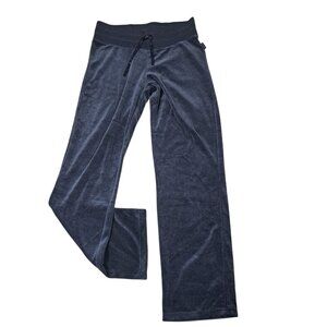 Calvin Klein Women's Charcoal Velour Straight Leg Drawstring Pants Size XS